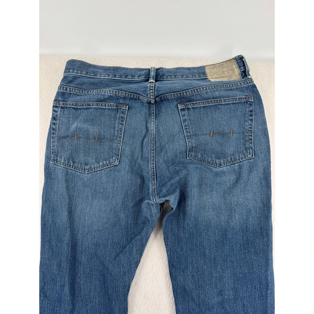 Polo Ralph Lauren Mens Classic Fit S67 Blue Denim Jeans 36x36 Tall Retro
